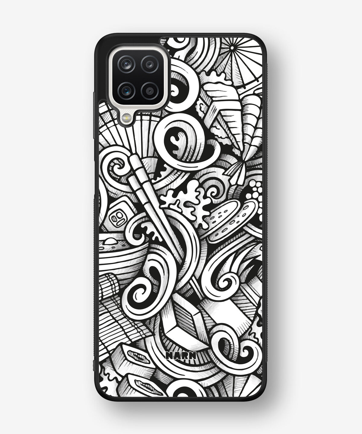 Samsung Galaxy A12 Hard Case – Japanese Pattern - View 1