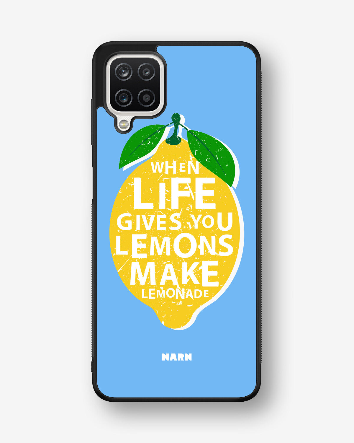 Samsung Galaxy A12 Hard Case – Lemon Quote - View 1