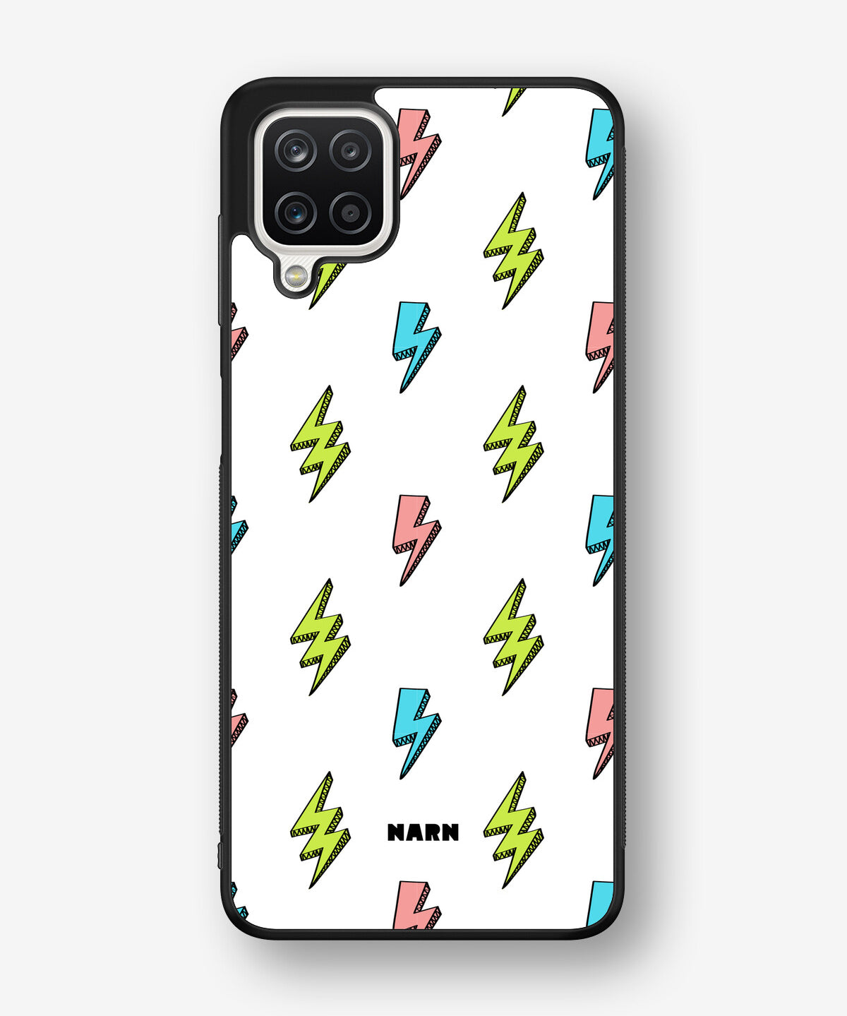 Samsung Galaxy A12 Hard Case – Lightning Bolts - View 1