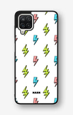 Samsung Galaxy A12 Hard Case – Lightning Bolts - View 1