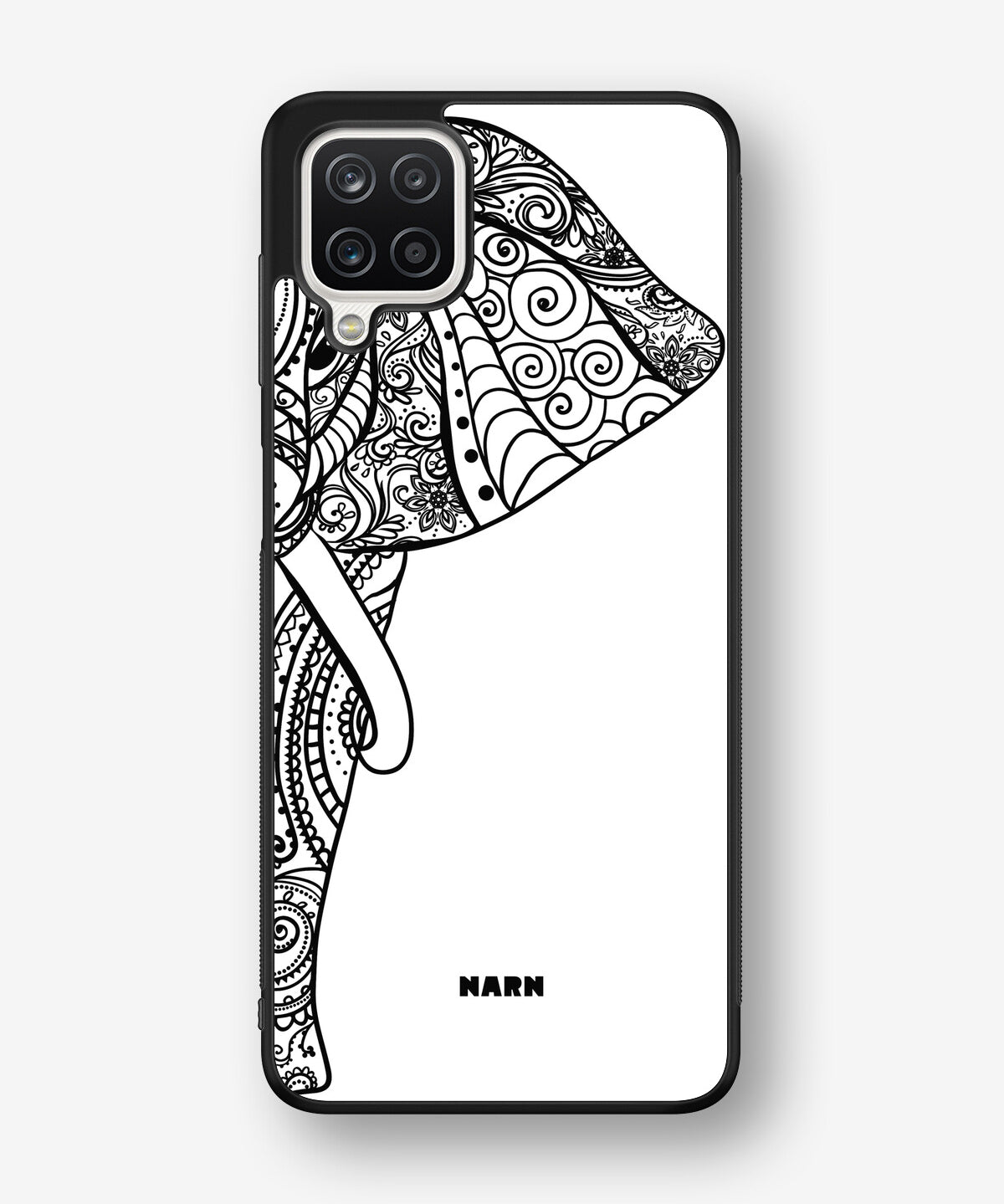 Samsung Galaxy A12 Hard Case – Mandala Elephant - View 1