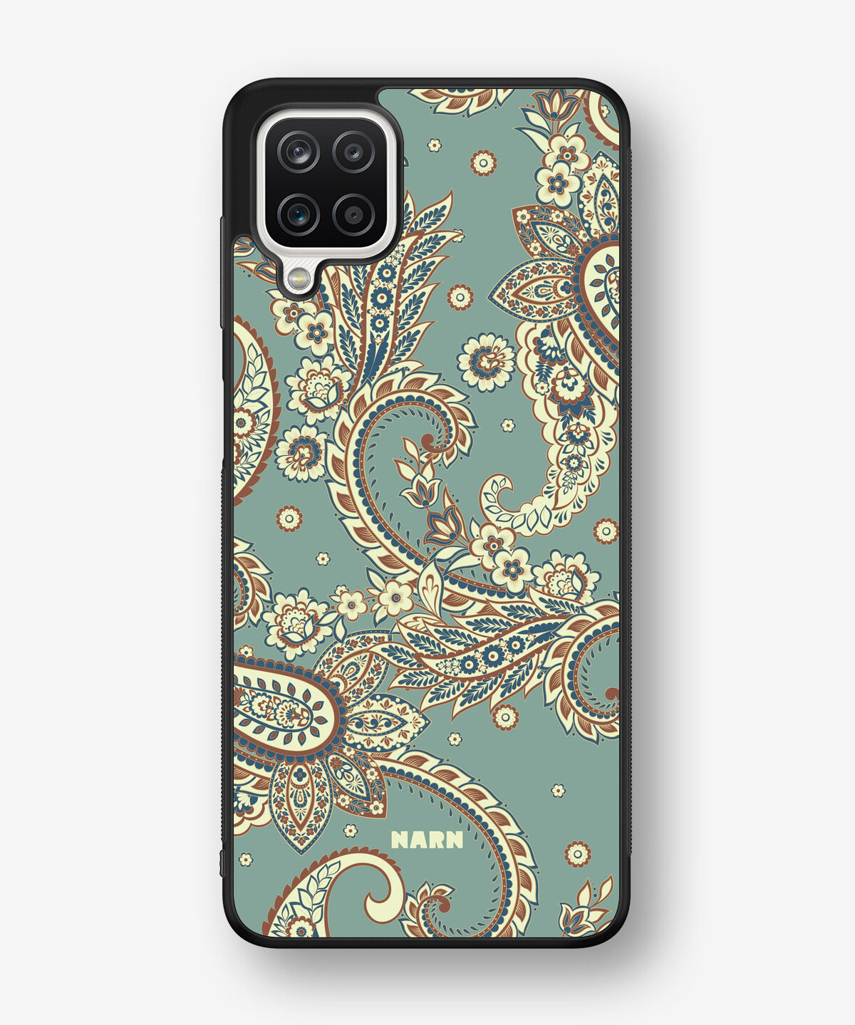 Samsung Galaxy A12 Hard Case – Paisley Green - View 1