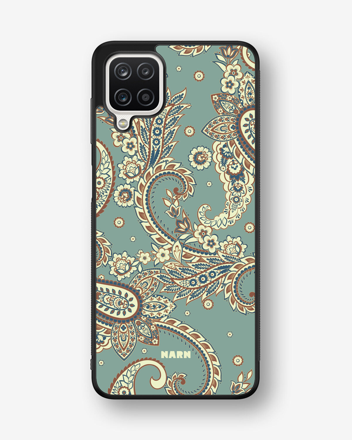 Samsung Galaxy A12 Hard Case – Paisley Green - View 1