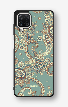 Samsung Galaxy A12 Hard Case – Paisley Green - View 1