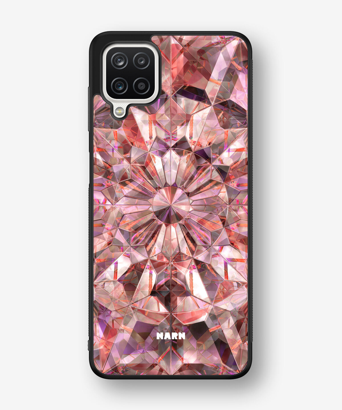 Samsung Galaxy A12 Hard Case – Pink Crystals - View 1