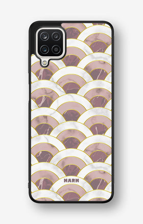 Samsung Galaxy A12 Hard Case – Pink Marble Waves - View 1