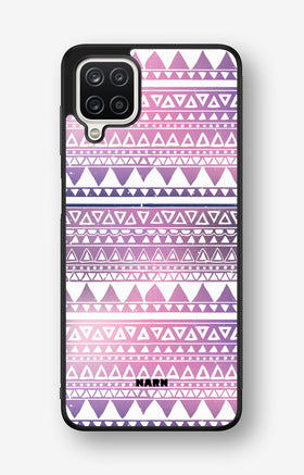 Samsung Galaxy A12 Hard Case – Purple Aztec - View 1