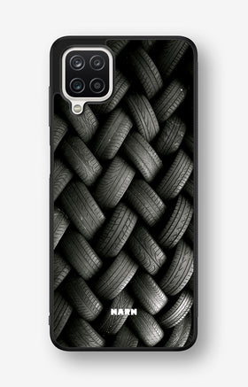 Samsung Galaxy A12 Hard Case – Tires Wall - View 1