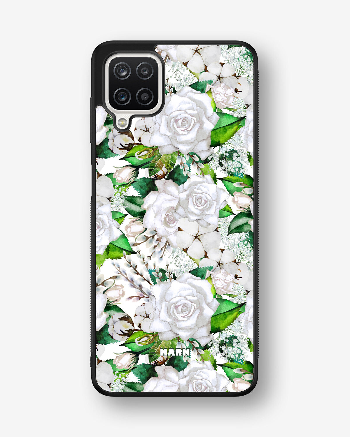 Samsung Galaxy A12 Hard Case – White Bloom - View 1