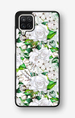 Samsung Galaxy A12 Hard Case – White Bloom - View 1