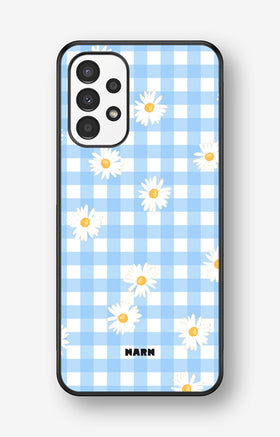 Samsung Galaxy A13 Hard Case – Blue Daisies - View 1