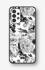Samsung Galaxy A13 Hard Case – Black & White Bloom - View 1