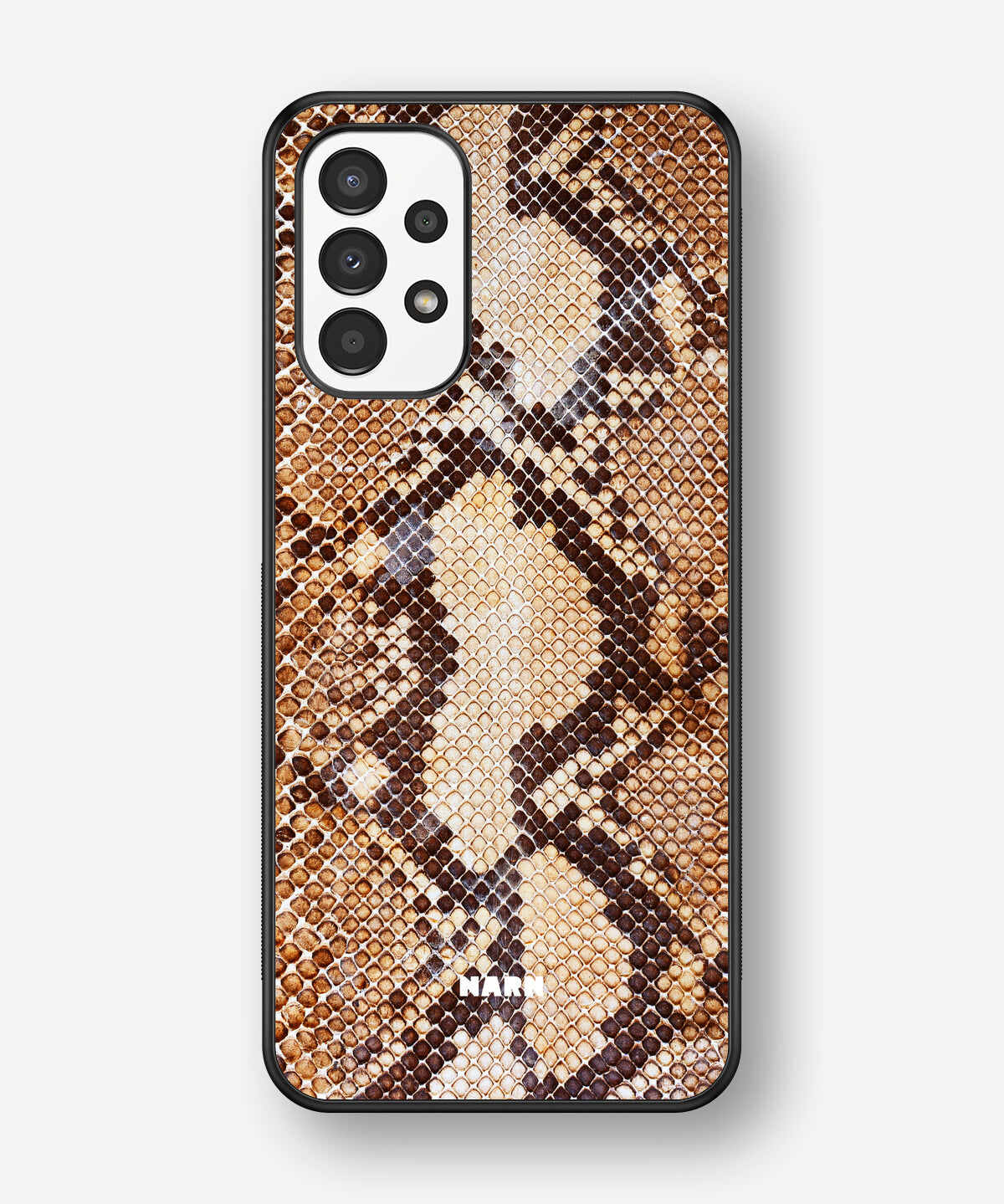 Samsung Galaxy A13 Hard Case – Brown Snakeskin - View 1