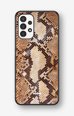 Samsung Galaxy A13 Hard Case – Brown Snakeskin - View 1