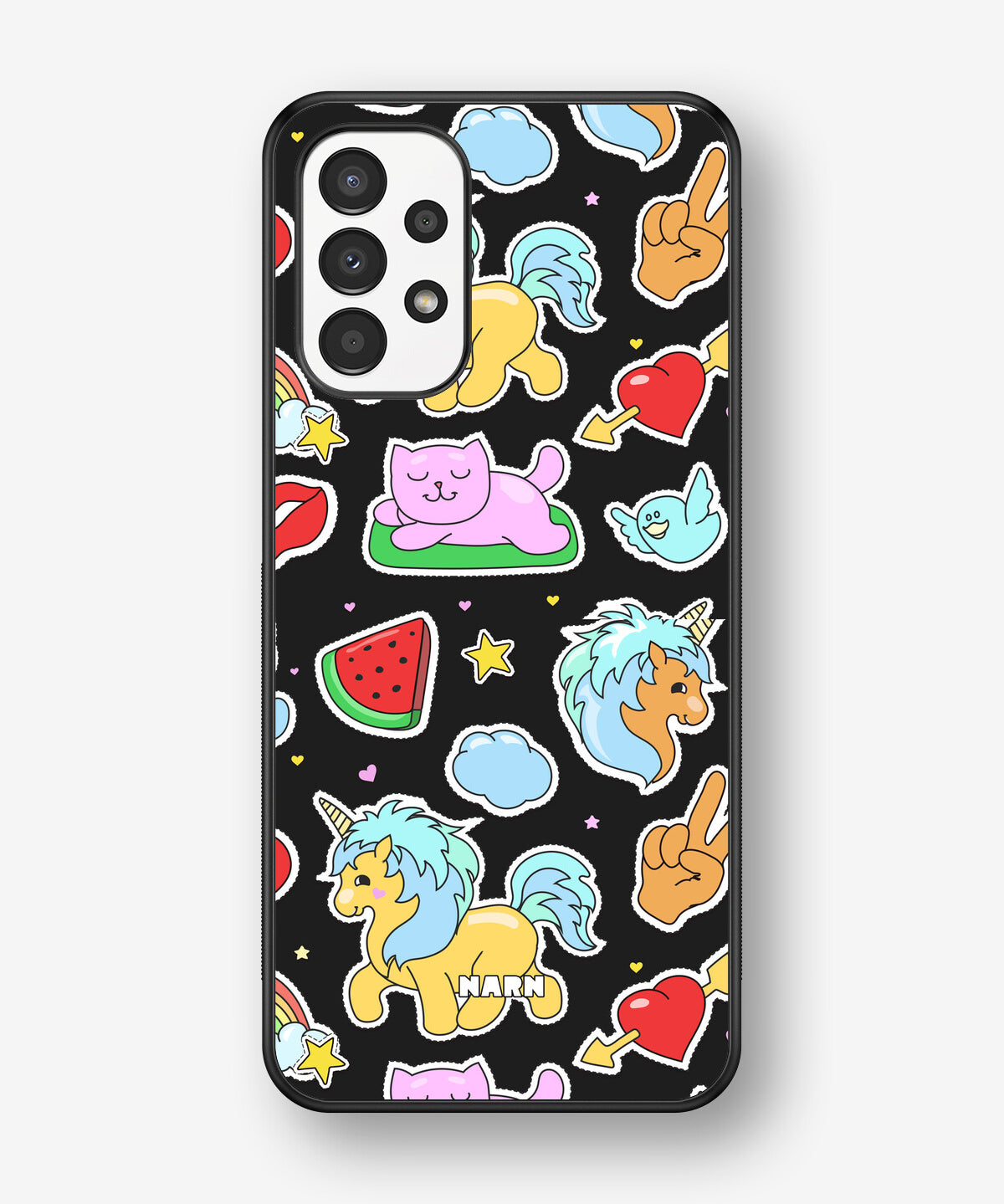 Samsung Galaxy A13 Hard Case – Cute Stickers - View 1