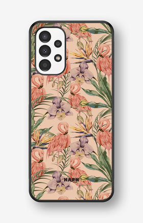 Samsung Galaxy A13 Hard Case – Flamingos & Flowers - View 1