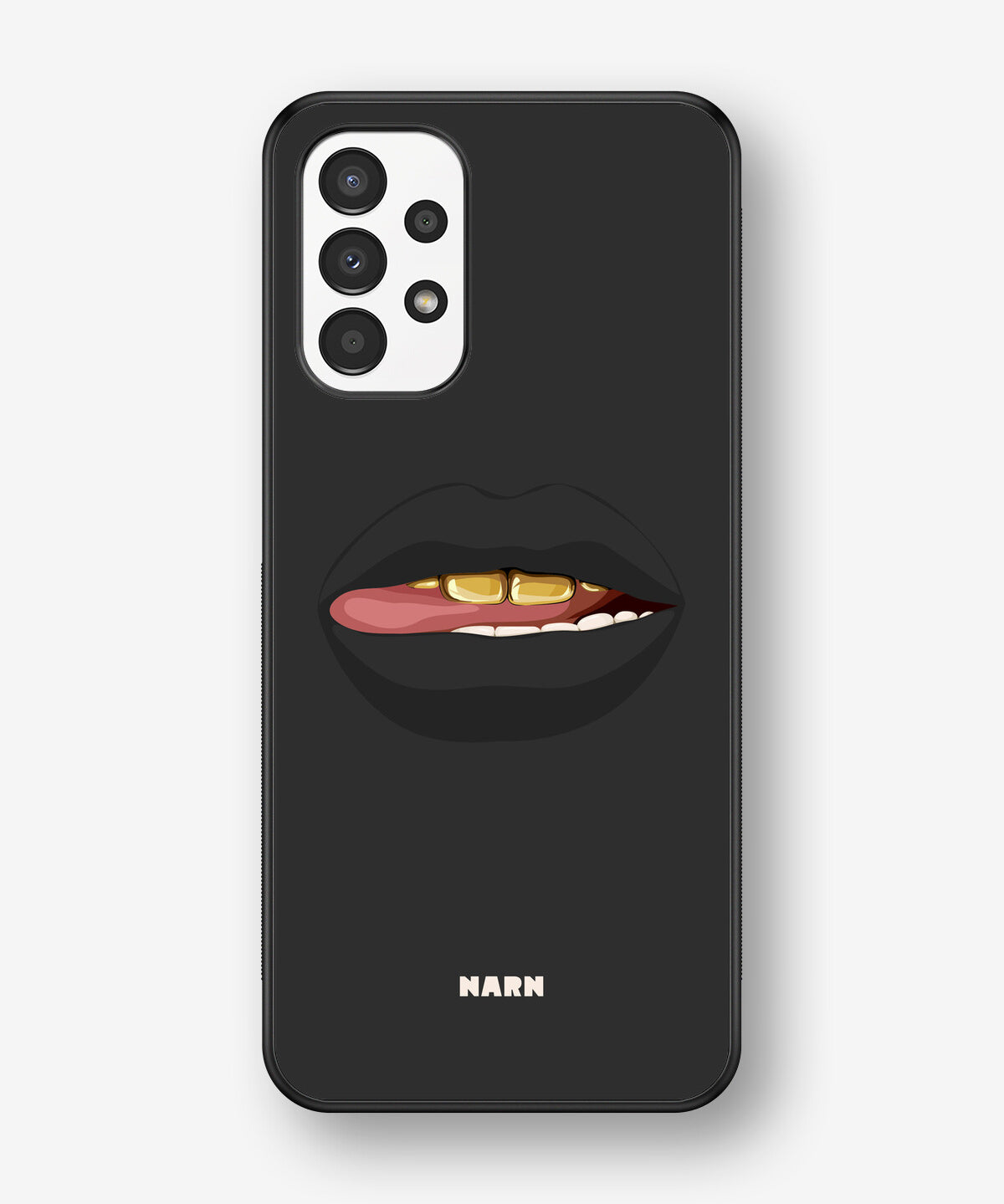 Samsung Galaxy A13 Hard Case – Golden Lips - View 1