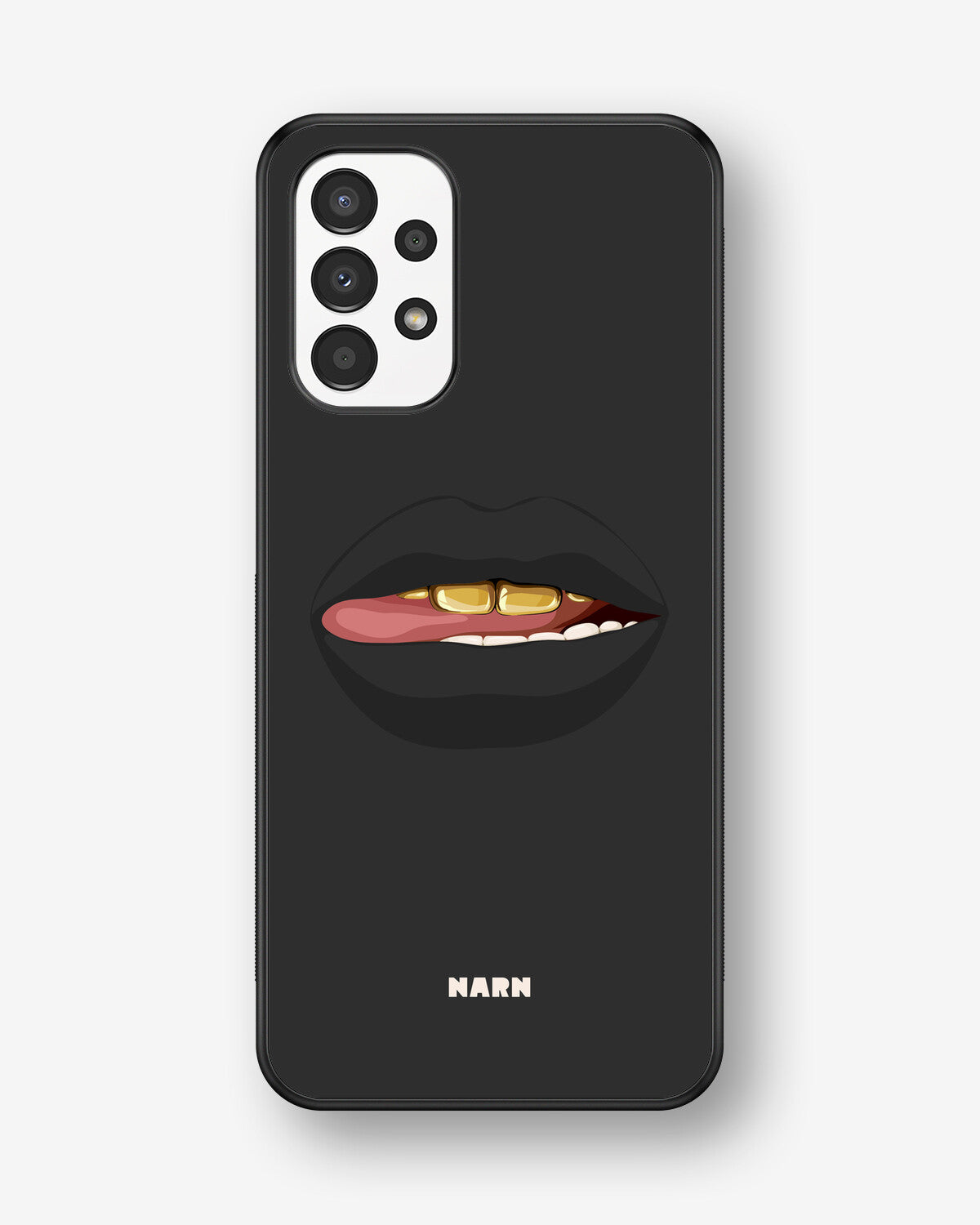 Samsung Galaxy A13 Hard Case – Golden Lips - View 1