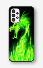 Samsung Galaxy A13 Hard Case – Green Flames Dragon - View 1