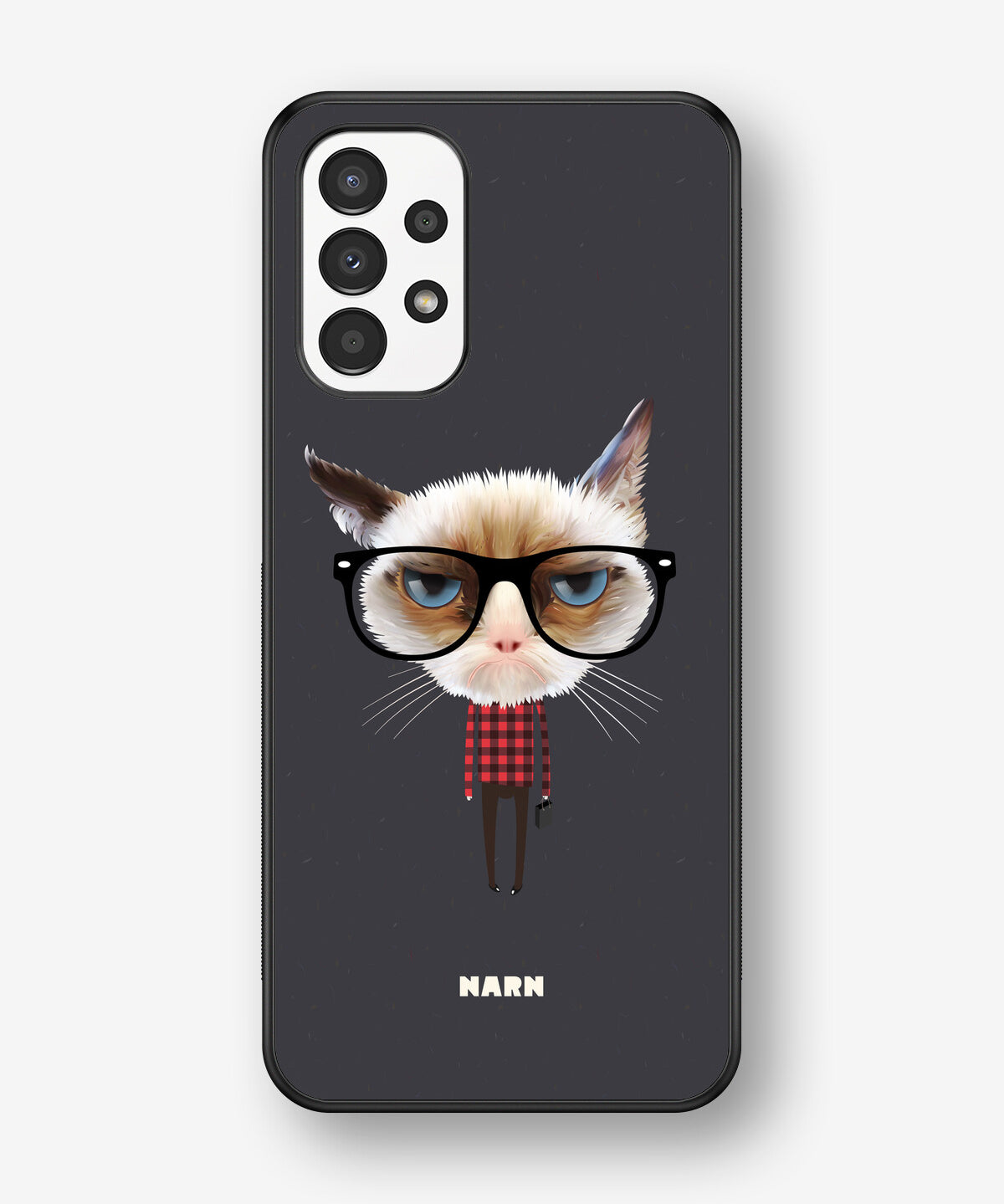 Samsung Galaxy A13 Hard Case – Hipster Cat - View 1