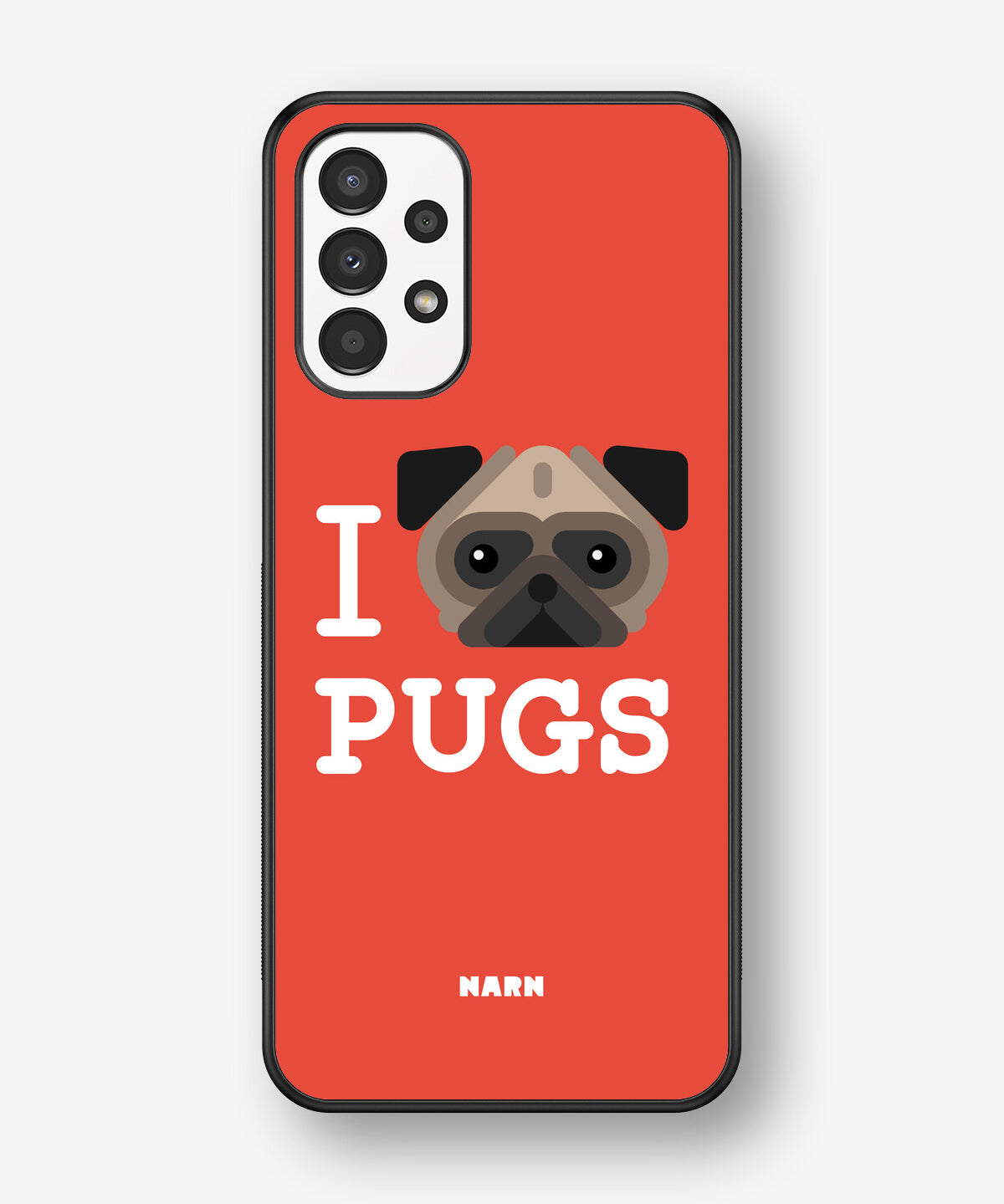 Samsung Galaxy A13 Hard Case – I Love Pugs - View 1