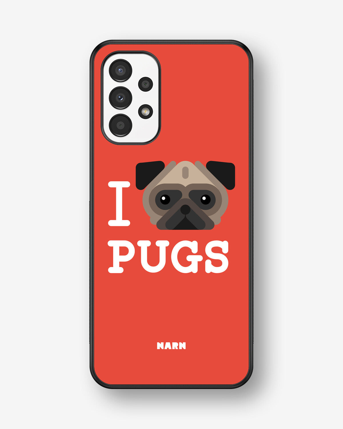 Samsung Galaxy A13 Hard Case – I Love Pugs - View 1