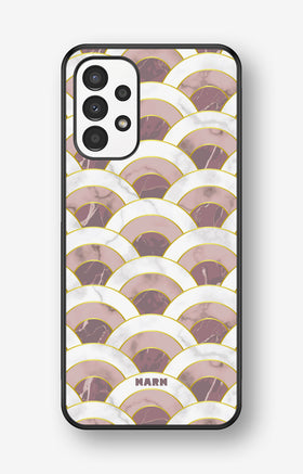 Samsung Galaxy A13 Hard Case – Pink Marble Waves - View 1