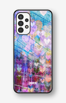Samsung Galaxy A13 Hard Case – Purple Hearts - View 1