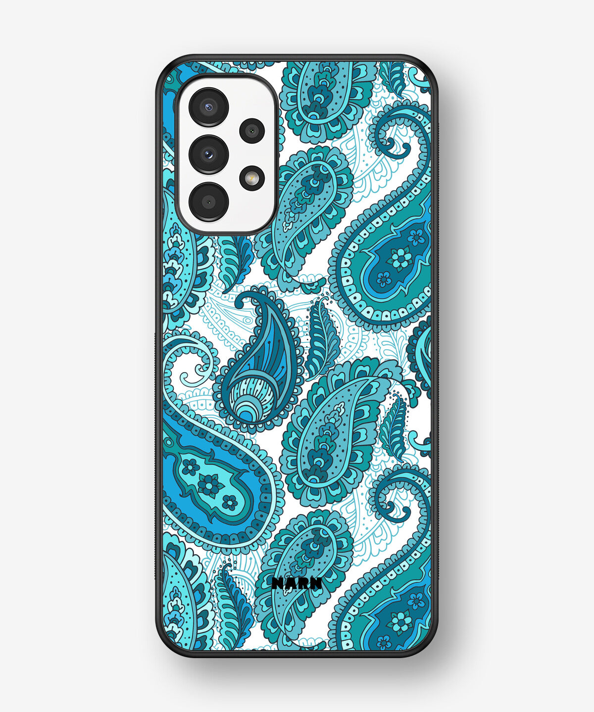 Samsung Galaxy A13 Hard Case – Turquoise Paisley - View 1