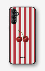 Samsung Galaxy A14 Hard Case – Cherry Stripes - View 1