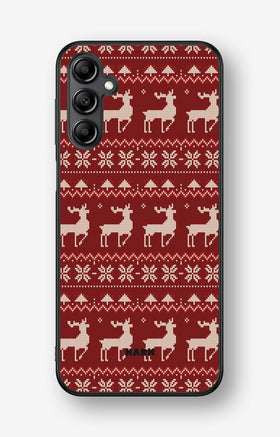 Samsung Galaxy A14 Hard Case – Reindeer Knit - View 1