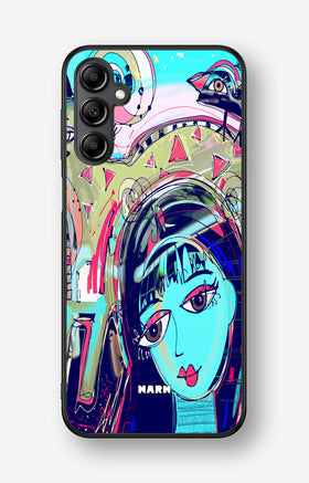 Samsung Galaxy A14 Hard Case – Abstract Cat - View 1