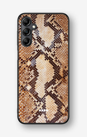 Samsung Galaxy A14 Hard Case – Brown Snakeskin - View 1