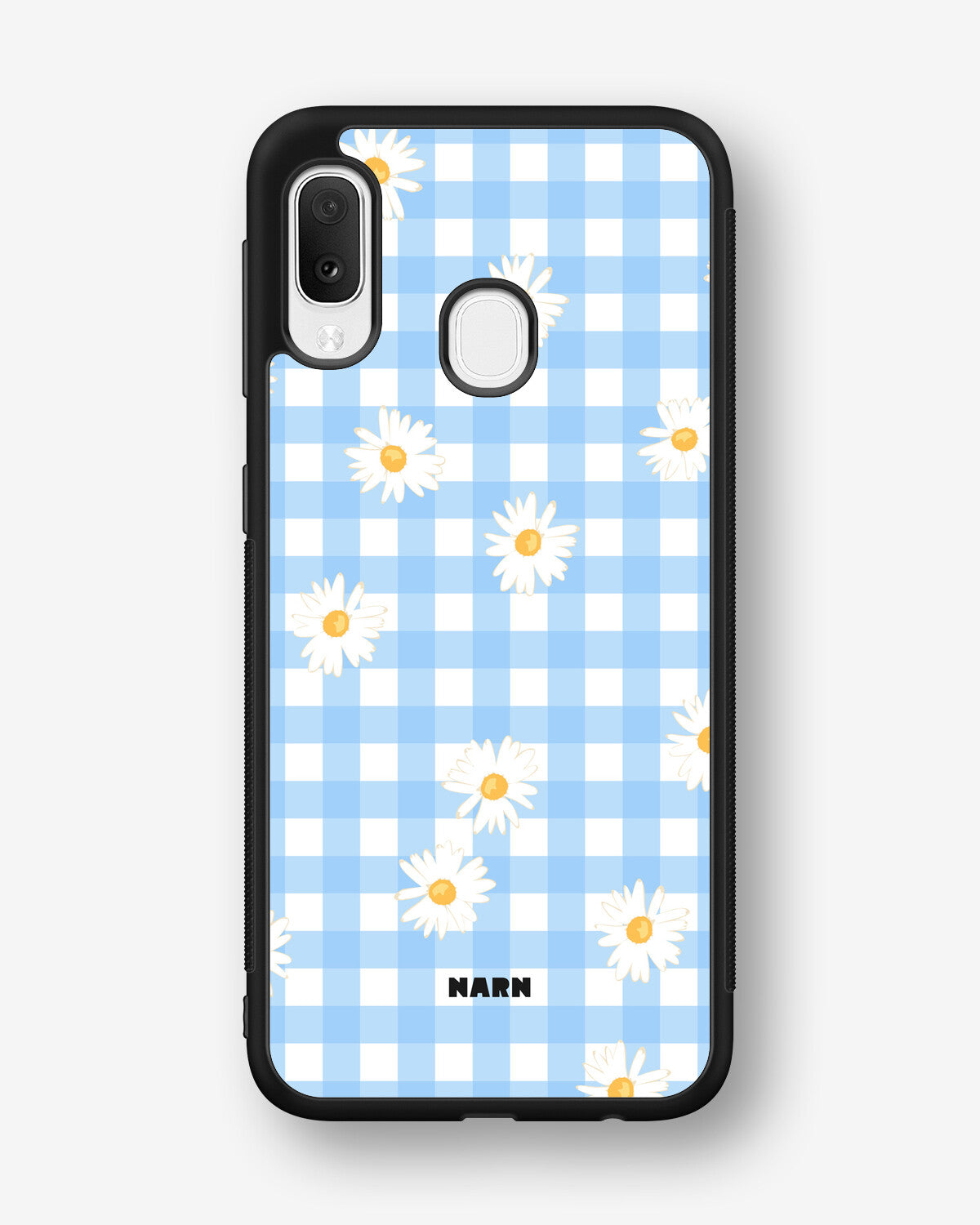 Samsung Galaxy A20e Hard Case – Blue Daisies - View 1