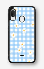 Samsung Galaxy A20e Hard Case – Blue Daisies - View 1