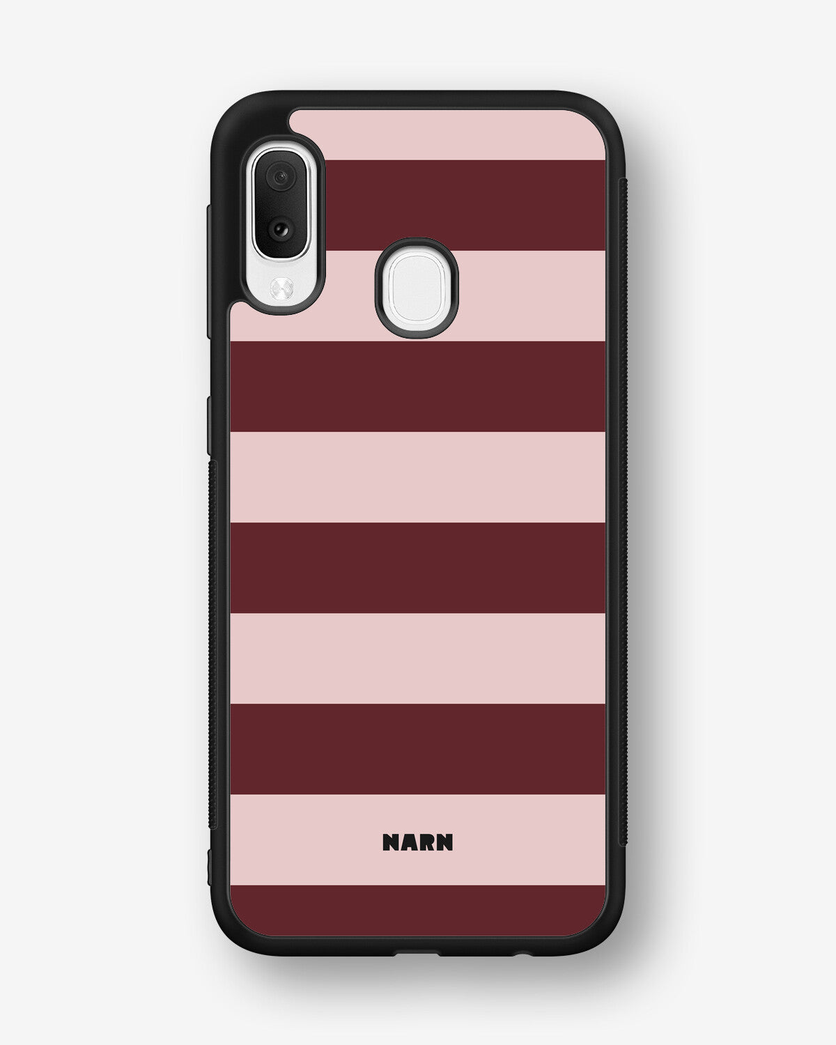 Samsung Galaxy A20e Hard Case – Cranberry Stripe - View 1