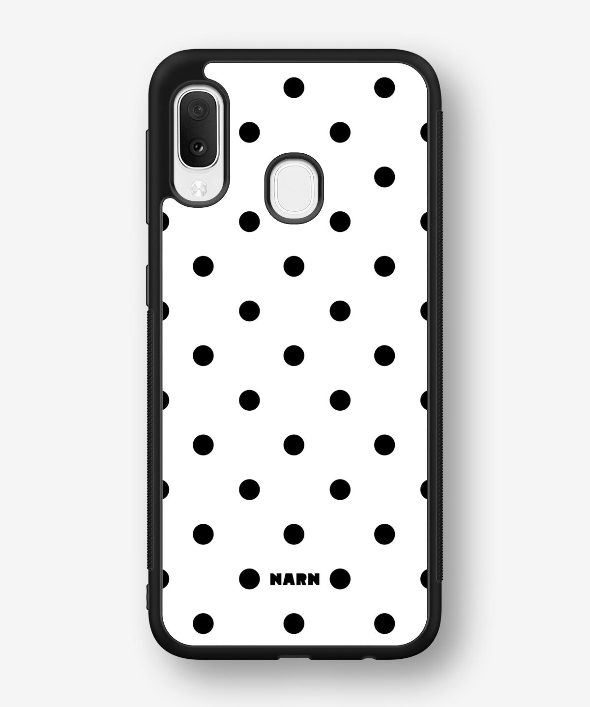 Samsung Galaxy A20e Hard Case – Mono Dots - View 1