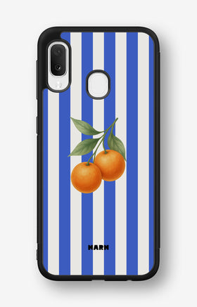 Samsung Galaxy A20e Hard Case – Orange Stripes - View 1