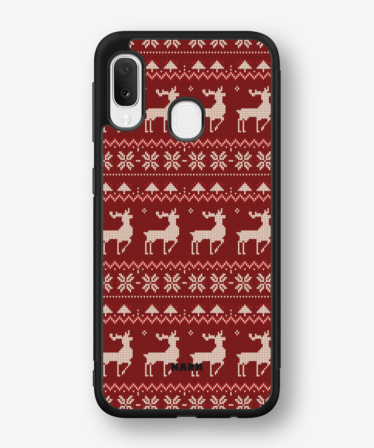Samsung Galaxy A20e Hard Case – Reindeer Knit - View 1