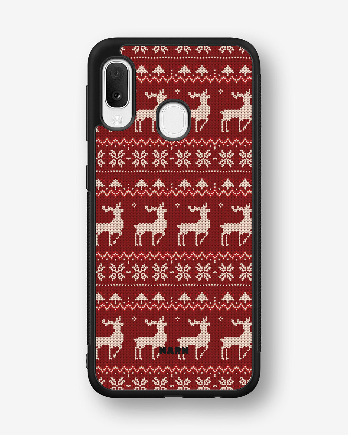 Samsung Galaxy A20e Hard Case – Reindeer Knit - View 1
