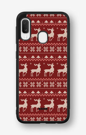 Samsung Galaxy A20e Hard Case – Reindeer Knit - View 1