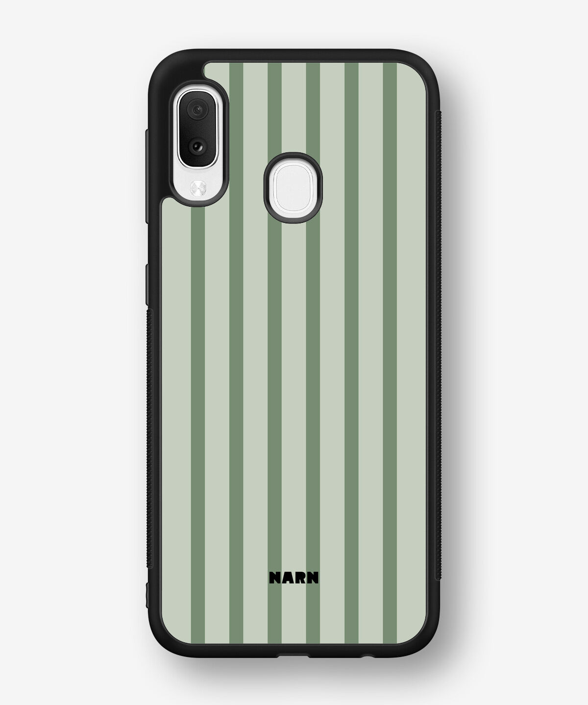 Samsung Galaxy A20e Hard Case – Sage Stripes - View 1