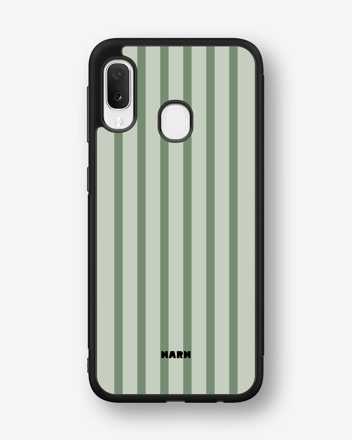 Samsung Galaxy A20e Hard Case – Sage Stripes - View 1