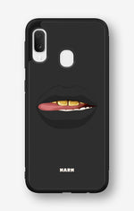 Samsung Galaxy A20e Hard Case – Golden Lips - View 1