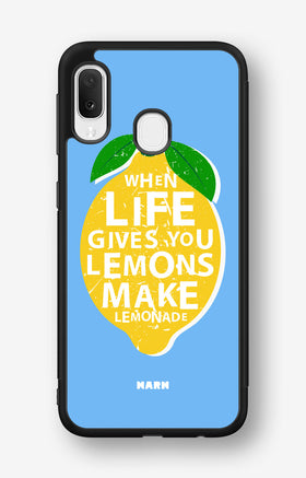 Samsung Galaxy A20e Hard Case – Lemon Quote - View 1
