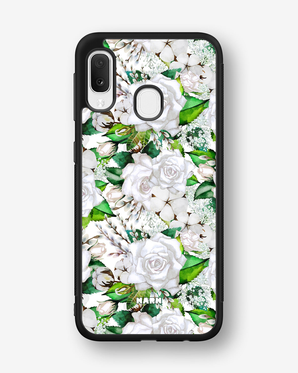 Samsung Galaxy A20e Hard Case – White Bloom - View 1