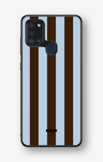 Samsung Galaxy A21s Hard Case – Bistro Stripes - View 1