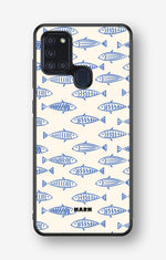 Samsung Galaxy A21s Hard Case – Blue Catch - View 1