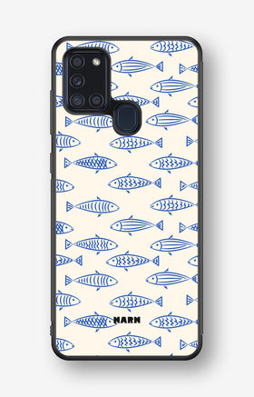 Samsung Galaxy A21s Hard Case – Blue Catch - View 1
