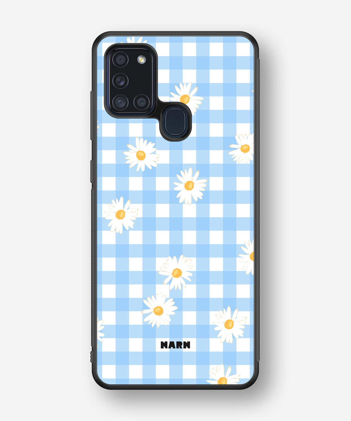 Samsung Galaxy A21s Hard Case – Blue Daisies - View 1